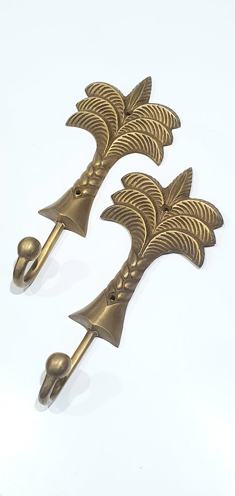 Golden Brass & Silver Palm Tree Hooks – Canggu & Co