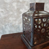 Antique Style Square Brass Candle Holder - Canggu & Co