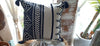 Black & Natural Abstract Design Cotton Linen Cushions - Canggu & Co