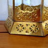 Arabic Style Tall Gold Brass Candle Holders