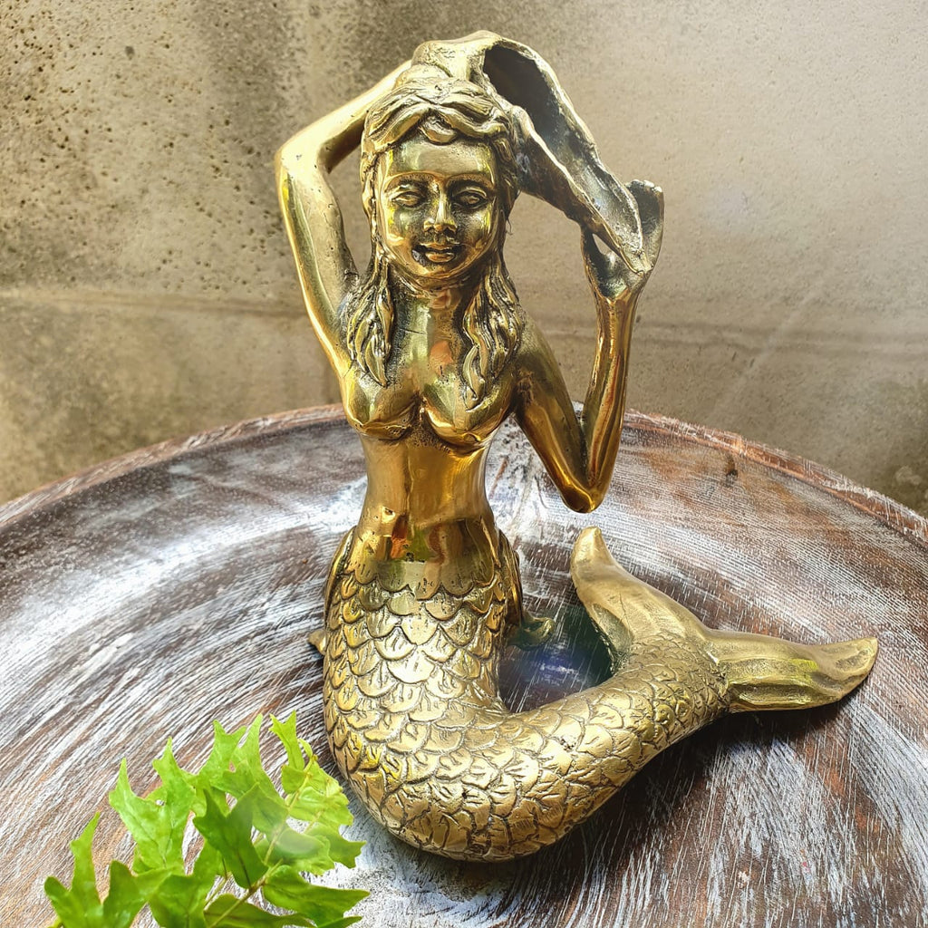 Gold Brass Coralia Dancing Mermaid Statue – SUN REPUBLIC