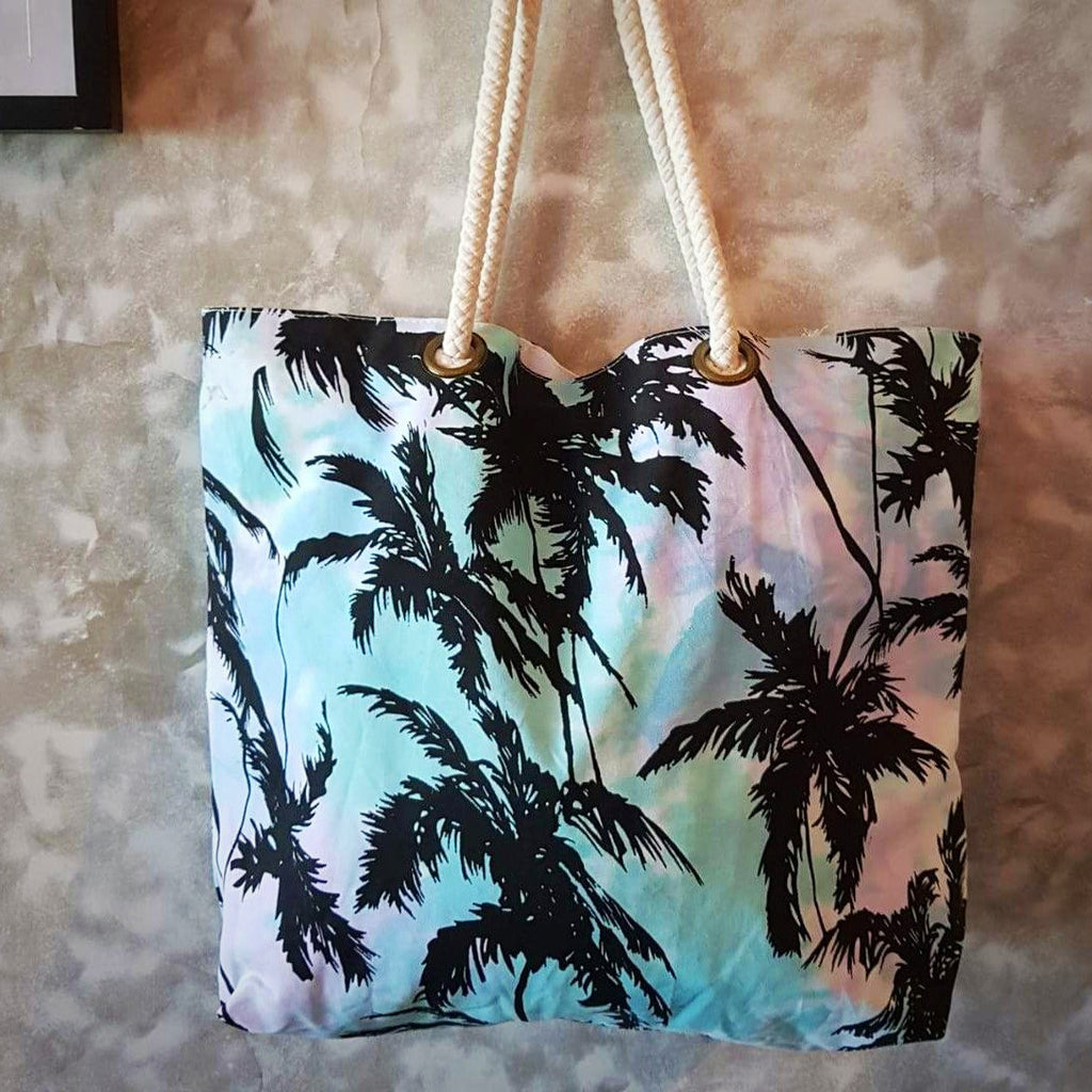 Palm tree tote bag clearance