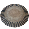 Round Floor Mat with Parallel Lines