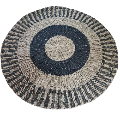 Round Floor Mat NB with Parallel Lines