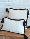 New Plain Cotton Cushion with Edge (Black)