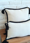 New Plain Cotton Cushion with Edge (Black)