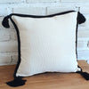 New Plain Cotton Cushion with Edge (Black)