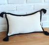 New Plain Cotton Cushion with Edge (Black)