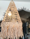 Cone Shape Ciling Lamp With Straw Grass