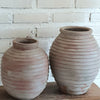 Round Pottery With Lines