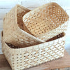 Rectangle Natural Color Bamboo Basket Set