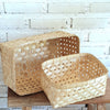 Rectangle Natural Color Bamboo Basket Set