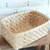 Rectangle Natural Color Bamboo Basket Set