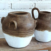 Brown & White Pottery Pot