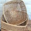 Set 3 Square Bamboo Basket