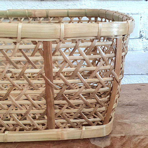 Set 3 Square Bamboo Basket