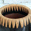 Pottery With Woven Rattan Edges