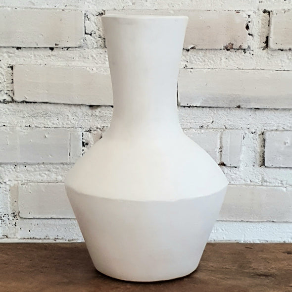 White & Brown Pottery Vase