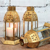 Brass Candle Holder With Floral Motifs Bevel