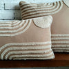 Embroided Cotton Cushion with Piping