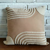 Embroided Cotton Cushion with Piping