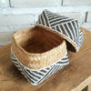 Bead & Shell Bamboo Square Boxes