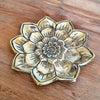 Brass Decorative Plate Featuring Lotus Motif