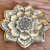 Brass Decorative Plate Featuring Lotus Motif