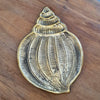 Brass Decorative Plate Featuring Shell Motif