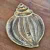 Brass Decorative Plate Featuring Shell Motif