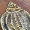 Brass Decorative Plate Featuring Shell Motif