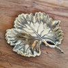 Brass Decorative Plate Featuring Grape Leaves Motif