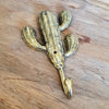 Gold Brass Cactus Hanging Hooks