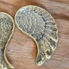 Brass Decorative Plate Featuring Wings Motif