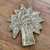 Brass Decorative Plate Featuring Banana Tree Motif