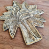 Brass Decorative Plate Featuring Banana Tree Motif