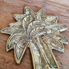 Brass Decorative Plate Featuring Banana Tree Motif