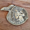 Brass Decorative Plate Featuring Mermaid Motif