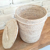 Rubbish Bin Rattan with Lid