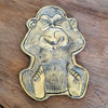 Brass Decorative Plate Featuring Monkey Close Eyes Motif