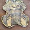 Brass Decorative Plate Featuring Monkey Close Eyes Motif