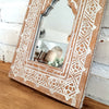 Carved Arched Wooden Mirror