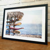 Surfing In The Sea Photo Frame (Black Medium)