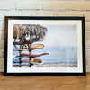 Surfing In The Sea Photo Frame (Black Medium)