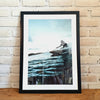 Surfing In The Sea Photo Frame (Black Medium)