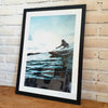 Surfing In The Sea Photo Frame (Black Medium)