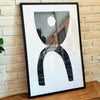 New Black&White Painting In Frame (Black Large)