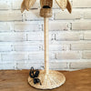 Standing Rattan Lamp with Palm Tree Design