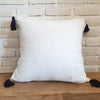 Soft Cotton Linen With Elegant White Piping Cushion