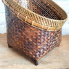 Set 3 Oval Whitewash Bamboo Basket